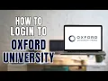 How to Login to Oxford University
