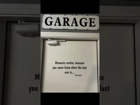My garage door in memory of Kyle Busch #8 RIP 🕊️