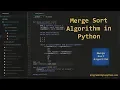 Merge Sort Algorithm in Python Sorting Algorithms programminginpython com