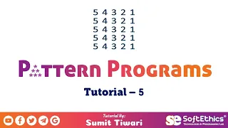 Pattern Programs Tutorial Part 5 - Number Pattern