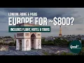 7 Day Vacation Package Tour to London Rome Paris around 1 000