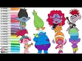Trolls Coloring Book Compilation Poppy Branch Biggie Barb DJ Suki Creek Zen Chaz Fuzzbert