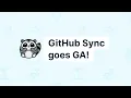 GitHub Sync goes GA