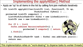 Evaluating the applyAllIter Java Fork-Join Framework Programming Model