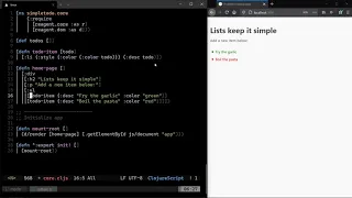 ClojureScript with React Reagent - A simple todo app