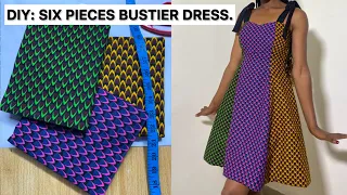 stylish sewing tutorial how to cut and sew a six pieces bustier dress 