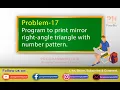 Program to print mirror right-angle triangle with number pattern in php