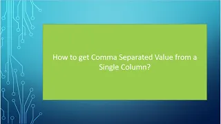 How to get Comma Separated Value of a Column in SQL SERVER