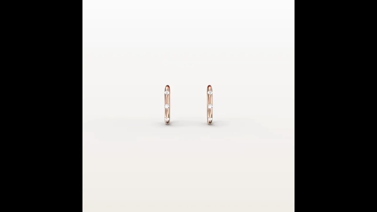 12mm Minimalist Lab-Grown Diamond Huggie Hoop Earrings in 14K Gold/Platinum