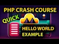 PHP Tutorial for beginners - Hello world