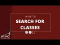 How to Search for Classes
