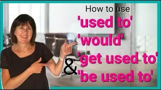 How To Use USED TO WOULD GET USED TO BE USED TO In English 