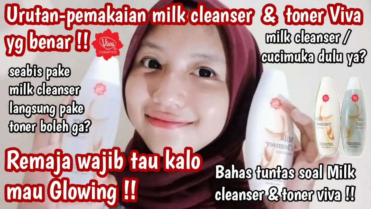 Cara Pakai #Viva Milk Cleanser Dan Face Tonic #Bengkuang Untuk Kulit Normal Yang Benar Jangan Lupa L. 