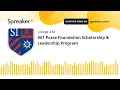 Posse Foundation Scholarship Leadership Program