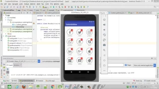 Android Tutoirial 2-Custom Gridview with Circle images Textview and Badges