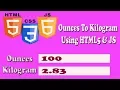 How To Create Weight Converter By Using HTML JAVASCRIPT By Amazing Techno Tutorials