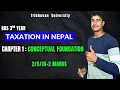 BBS 3rd year Taxation In Nepal chapter 1 Conceptual Foundation TU Decoding Study