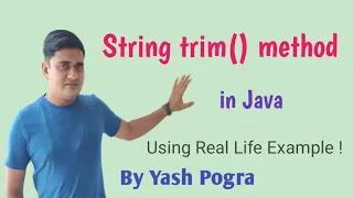 trim method in java Java String trim method with Example