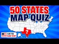 Can You Name All 50 States on the Map US Geography Quiz