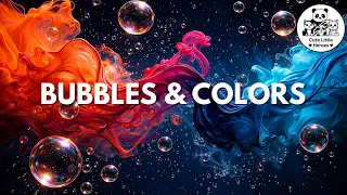 Amazing Soap Bubbles Calming Jazz Music for Classroom Focus Color Flow for Autism Support