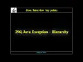 296 Java Exception - Hierarchy