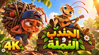الجندب والنملة 🐜🎻 ( The Ant and the Grasshopper ) -  قصص للأطفال - سوم متحركة - قصص اطفال عربية