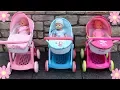 Lagu Hello Kitty, Frozen \u0026 Masha Doll Prams | Unboxing, Assembly \u0026 Playtime with Baby Born Baby Annabell