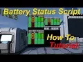 Space Engineers Tutorial How to for Battery Status Script Vanilla No Mods