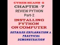 INSTALLING PYTHON ON COMPUTER CLASS 8 COMPUTER SCIENCE LESSON 7 REVIEW PYTHON