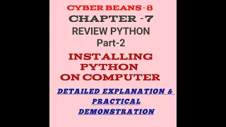 INSTALLING PYTHON ON COMPUTER CLASS 8 COMPUTER SCIENCE LESSON 7 REVIEW PYTHON