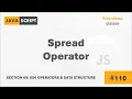 The Spread Operator ES6 Operators Data Structures A Complete Modern JavaScript Course