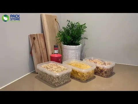 Unipak Rechteckschale mit Deckel u. Originalitätsverschluß • ip