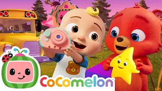 Wheels on the Bus 🚍 JJ Captures Memories | CoComelon Animal Time - Kids Songs