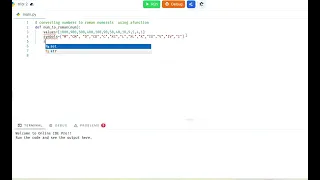 Program Converting numbers to roman numerals in python