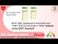 Oracle sql practice exercise with solution and Practical Interview question