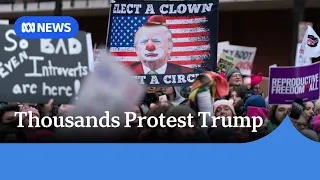 Thousands march against Donald Trump before his second inauguration | ABC NEWS