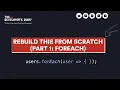 Rebuild this function and learn how to use JS APIs efficiently Part 1 forEach version