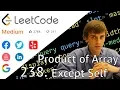 LeetCode 238 Product of Array Except Self Solution Explained