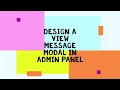 web task 47 Design view message modal in admin panel E-commerce web application Java Institute