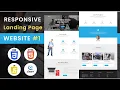 Responsive Landing Page Using HTML CSS And JavaScript Responsive Web Design Landing Page Part-1