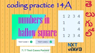 Coding Practice 14 A numbers in Hallow Square NXT Wave CCBP beginners problems python