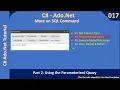 More SqlCommand Part 2 - Parameterized Query Ado Net Tutorial