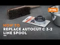 STIHL mowing head AutoCut C 3-2 replacing the line spool