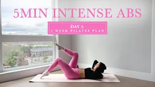 5MIN Total Ab Deep Core Pilates DAY 5 2 Week Pilates Challenge Madeleineabeid 