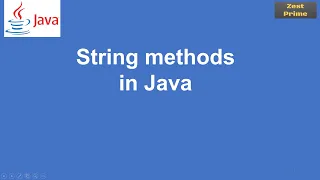 38 Java Tutorial String Methods in Java Zest Prime