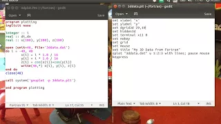 3D Plot using Gnuplot Directly in Fortran Code