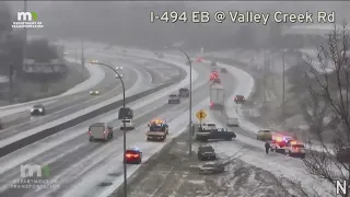 MN State Patrol reports 100 crashes as snow moves into region