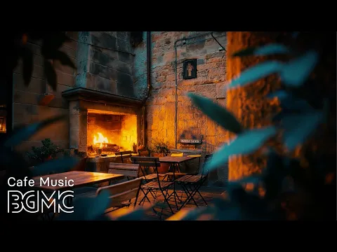 Slow Coffee — Cozy Stone Cafe Hearth Jazz ☕ Smooth Piano & Slow Bossa Nova for Late Night Work