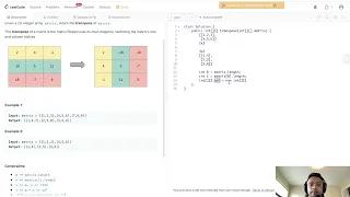 Leetcode Java - Transpose Matrix Daily Challenge Jun 2 2022