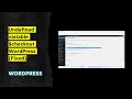 Undefined variable checkout WordPress Fixed